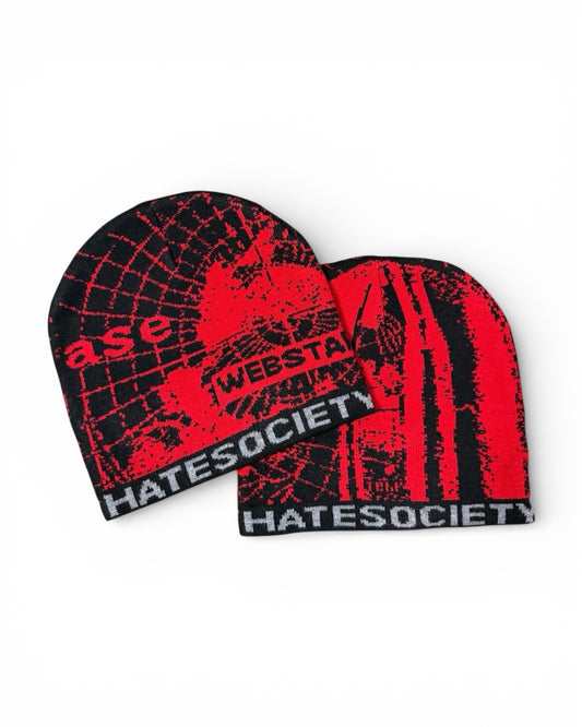 HATESOCIETY V.2 BEANIE RED