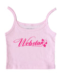 WEBSTAR CURSIVE TANKS PINK