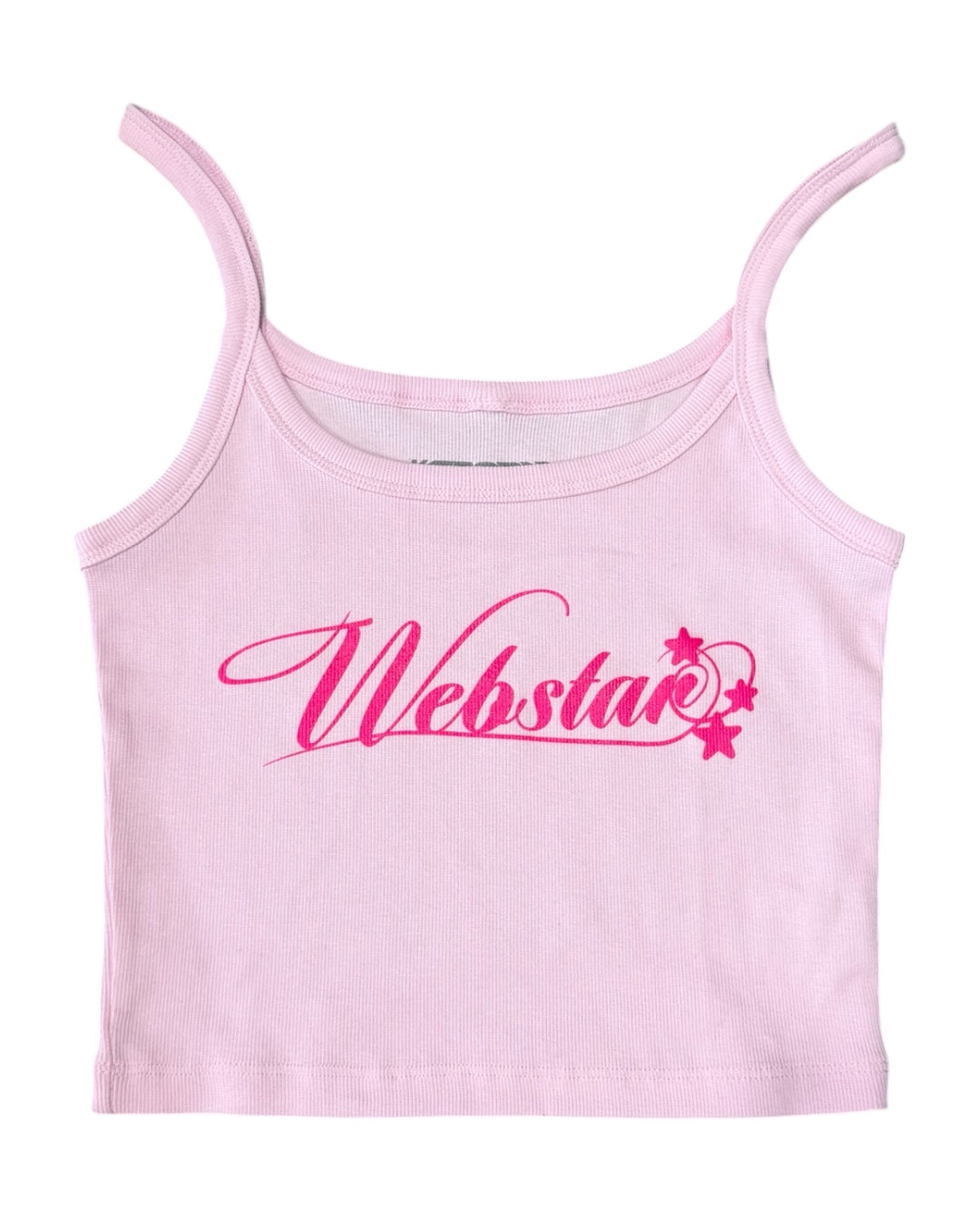 WEBSTAR CURSIVE TANKS PINK