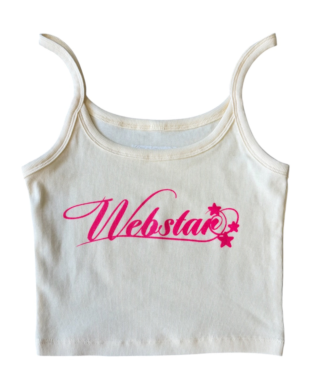 WEBSTAR CURSIVE TANKS CREAM