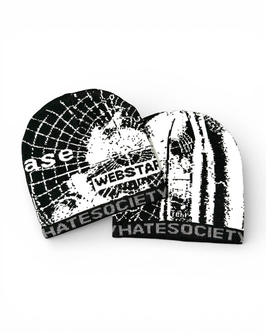 HATESOCIETY V.2 BEANIE WHITE
