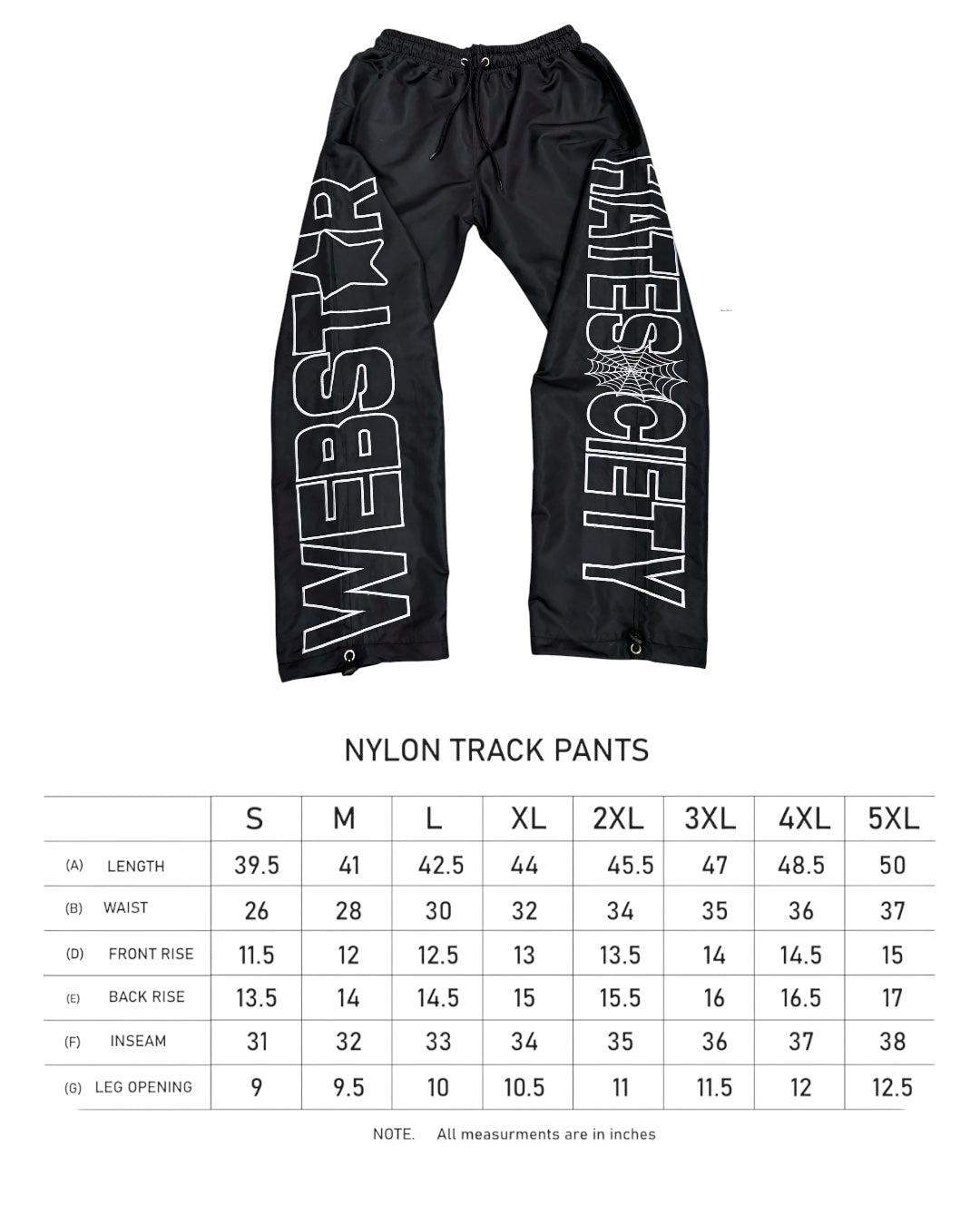 HATESOCIETY X WEBSTAR OG TRACK PANTS
